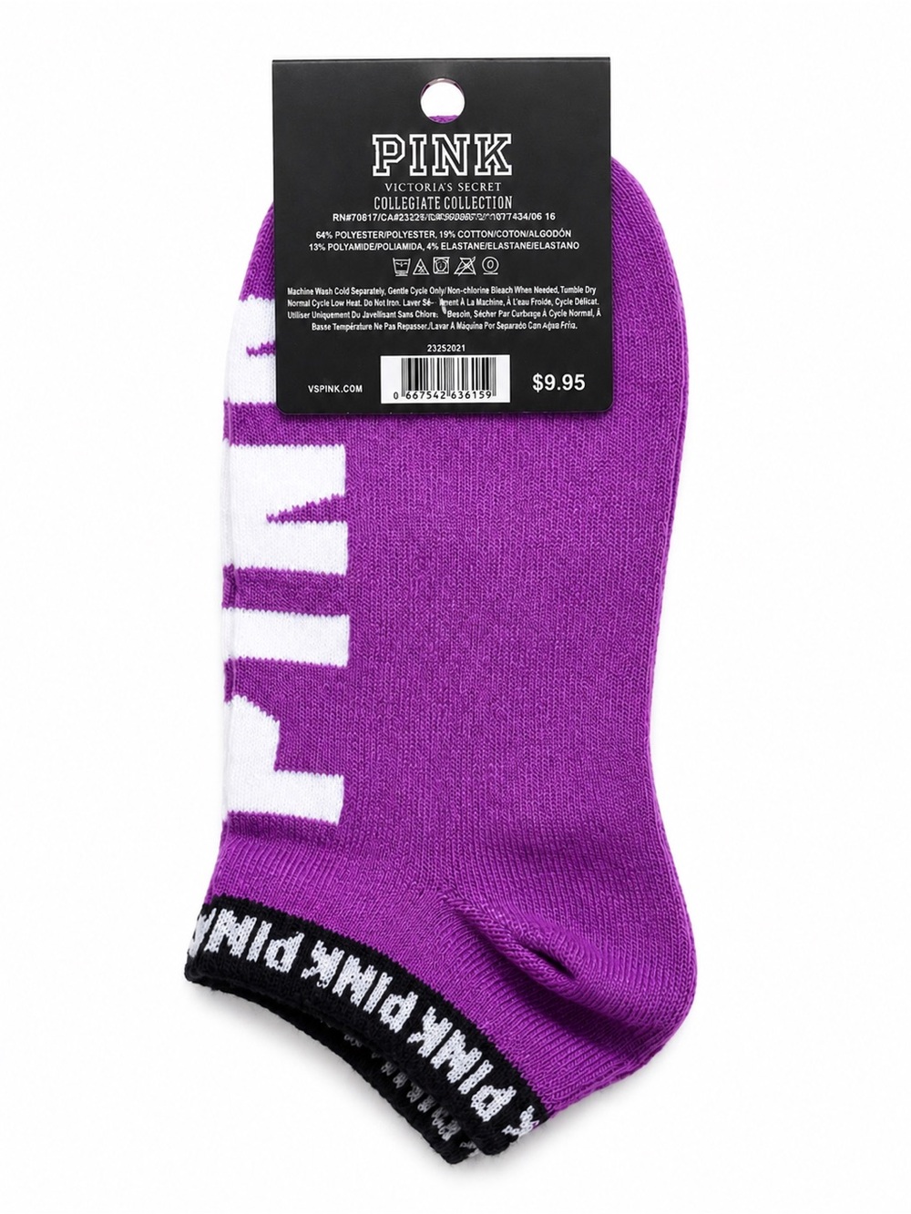 PINK Victoria’s Secret Collegiate Crew Socks Mint Green NWT - Picture 2 of 2